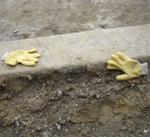 gants en séparation - chantier tramway porte de montreuil - paris 20e