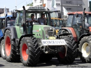 tracteur de jeunes agriculteurs, photo paule kingleur