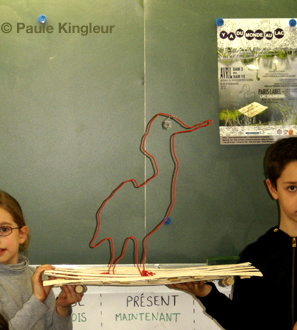 ecoradeau le héron cendré © paule kingleur, biodiversité 2010 paris label