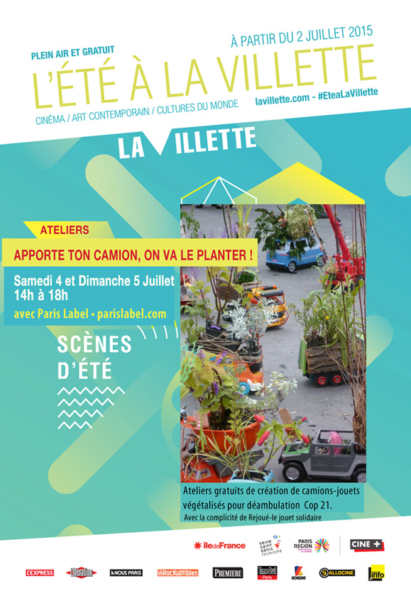 Scènes d'été à la Villette avec Paris Label pour les camions végétalisés